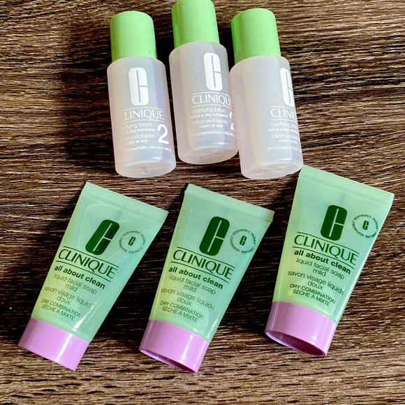 6pc Clinique Sample Size Bundle Clarifying lotion all about clean - Picture 1 of 2